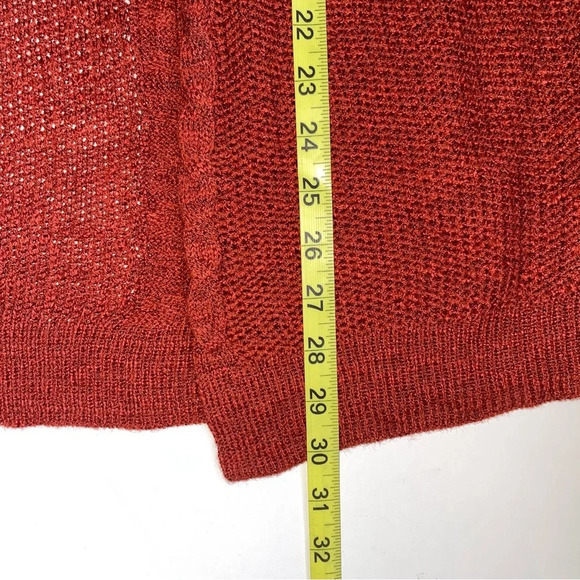 Maurices Burnt Orange Open Front Lattice Back Knit Cardigan Xsmall Women’s - Picture 8 of 11